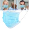 50Pcs 3-Layers Disposable Face Masks Elastic Earloop 95% Melt-Blown Filter Sanitary Face Mask